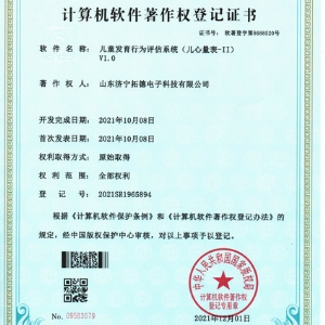 兒童發(fā)育行為評估系統（兒心量表-II）軟件著作權