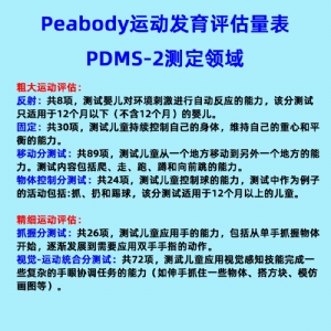 兒童精細(xì)動作評定FMFM小兒粗大運動評估GMFM工具箱PDMS-2軟件